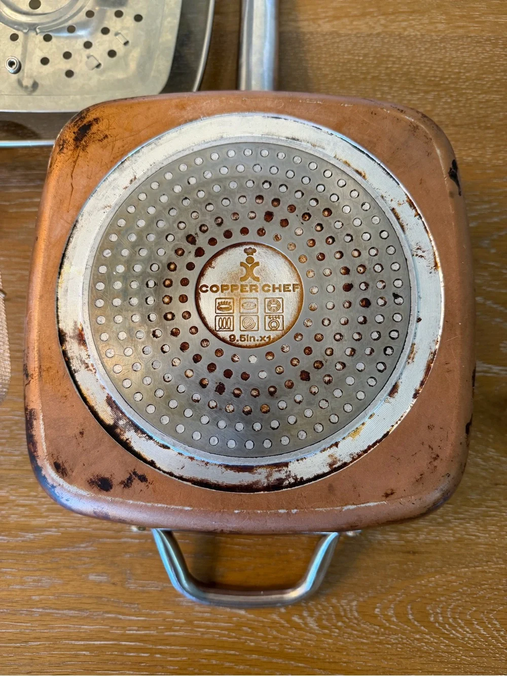 Copper Chef Square Nonstick Frypan with Lid and Accessories